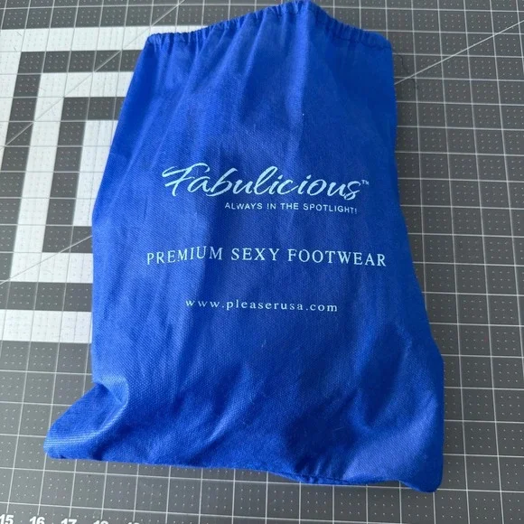 Fabulicious Size 7 Silver Rhinestone Platform Heels Bodybuilding Dance Peep Toe - Picture 10 of 10